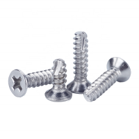 Wuxi Factory Made Stainless steel flat head cutting tail self tapping screw